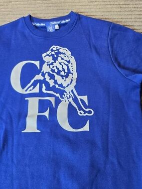 Chelsea Collection FC Sweatshirt Mens S Blue Crewneck Sweatshirt Soccer Football